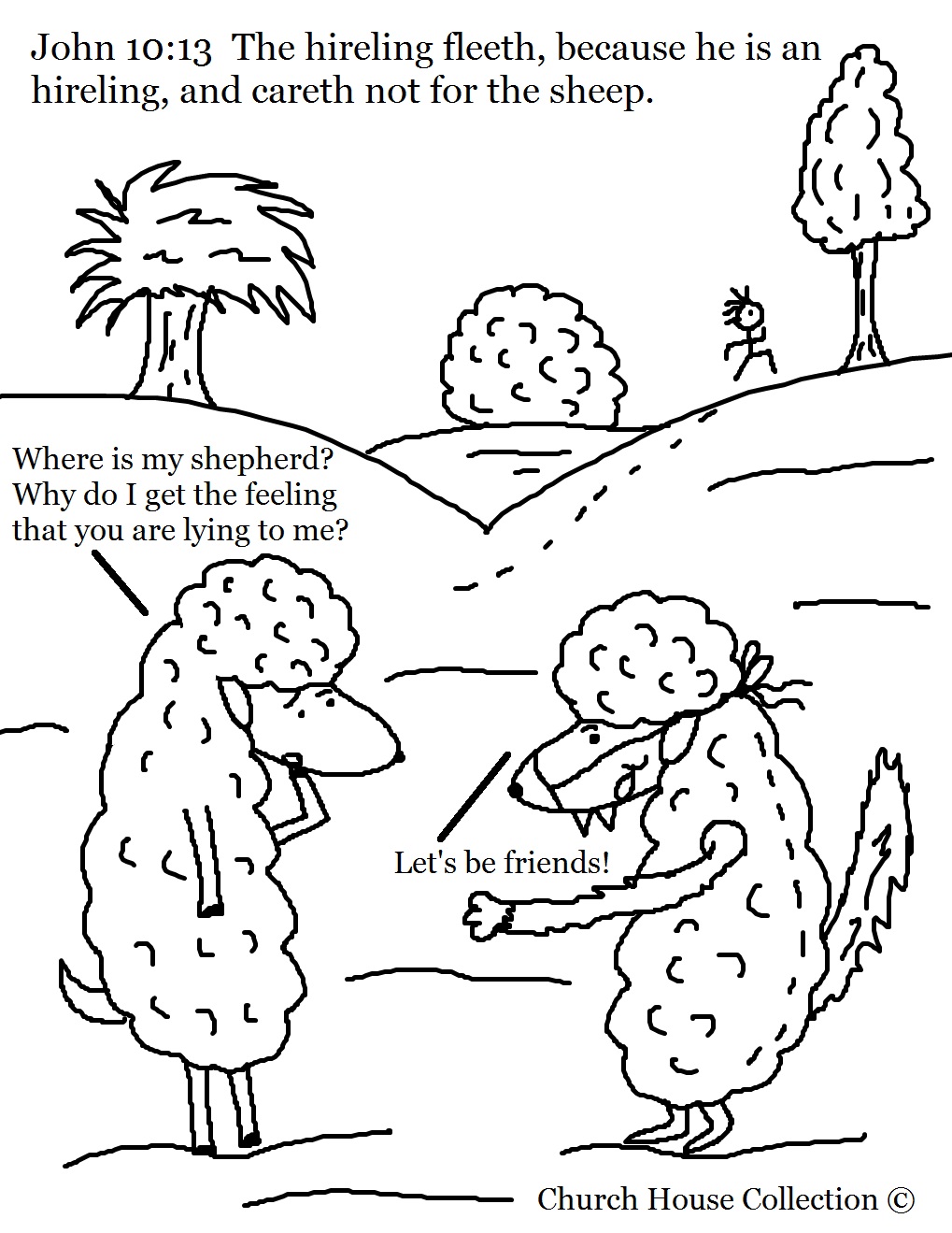 Church house collection blog hireling shepherd coloring page