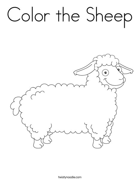 Color the sheep coloring page