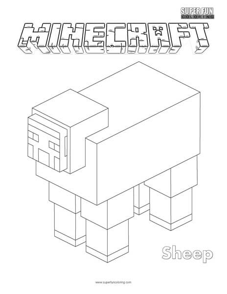 Sheep minecraft coloring