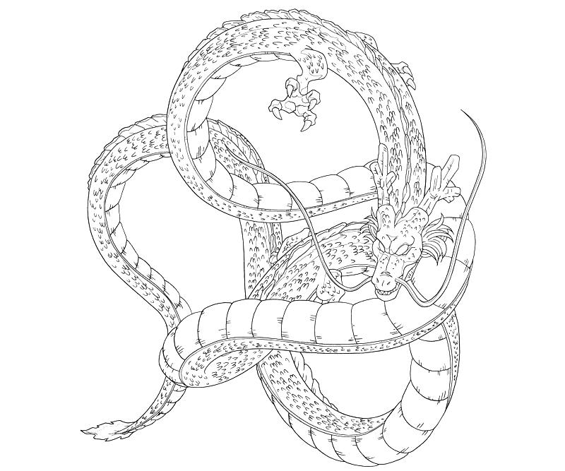 Shenron character art paper
