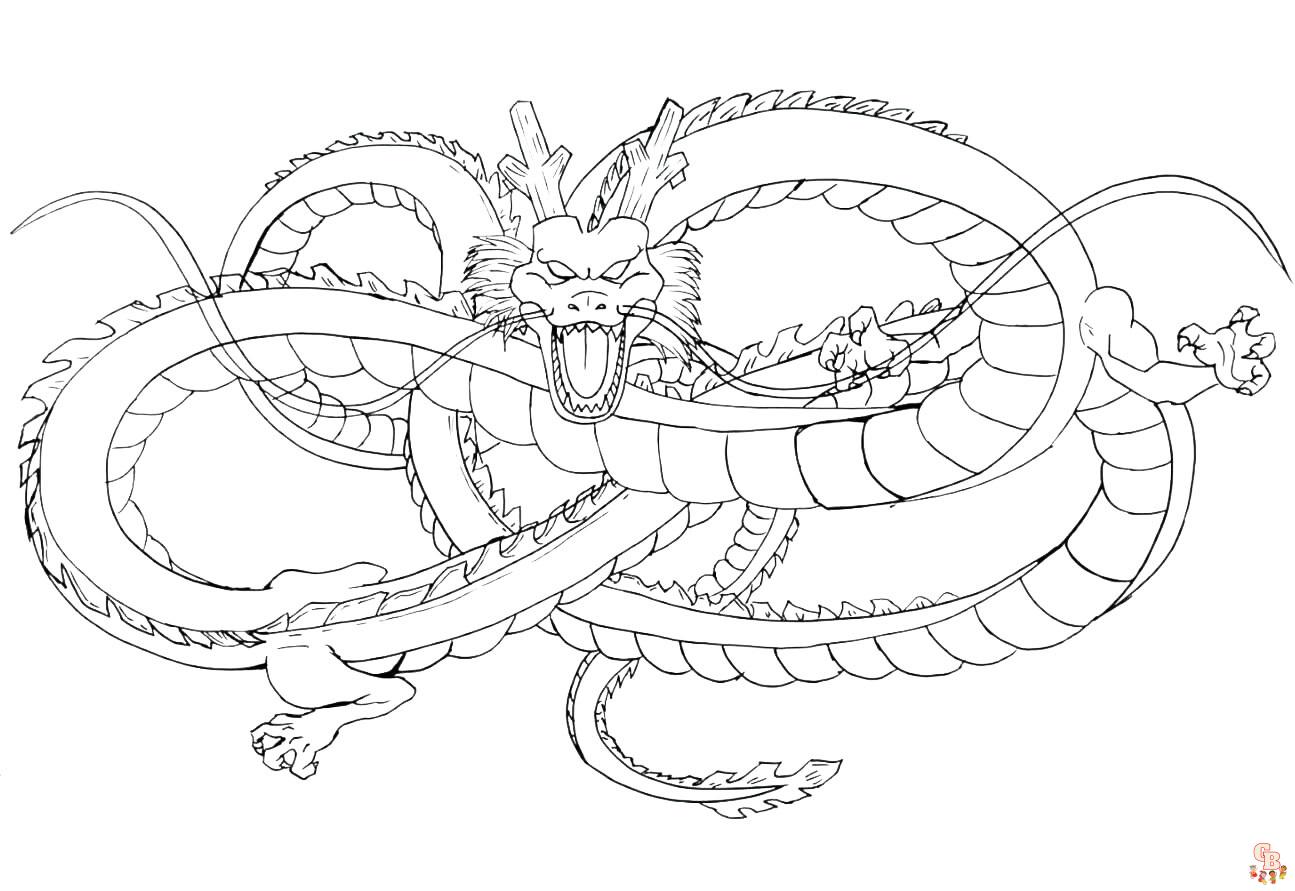 Discover the excitement of dragon ball z dragon coloring pages
