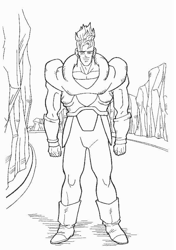 Android from dragon ball z coloring page