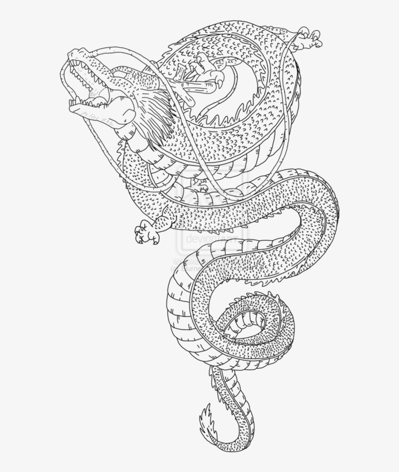 Picture free library shenron drawing black and white
