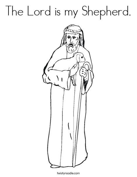 The lord is my shepherd coloring page