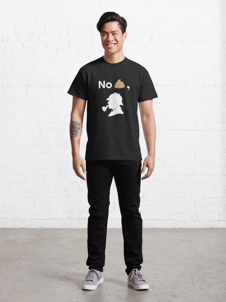 No shit sherlock funny poo emoji sherlock holmes graphic t