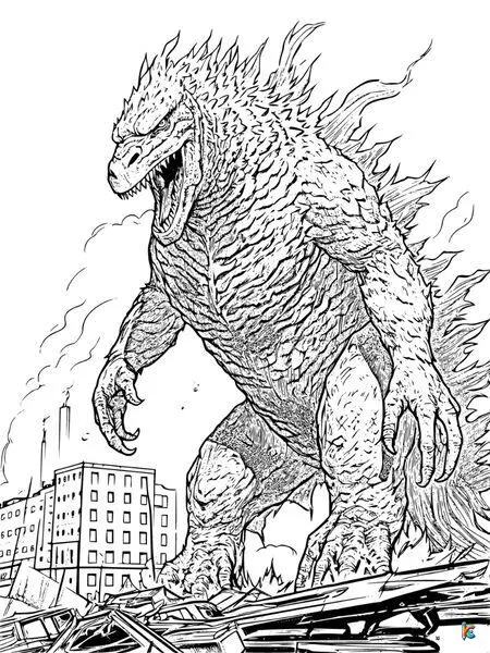 Explore mesmerizing godzilla coloring pages with coloringpageskc