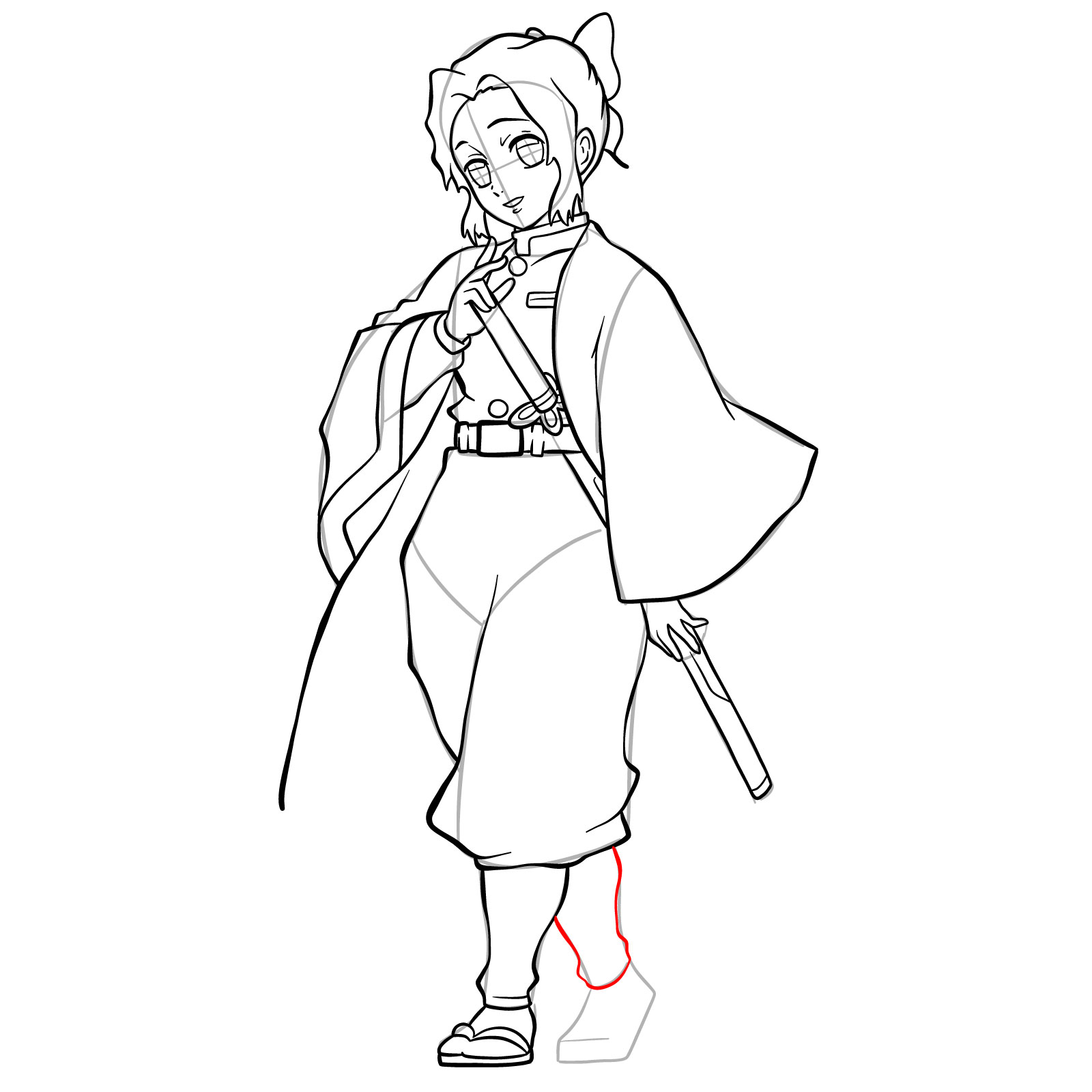 How to draw shinobu kocho the dance of the butterfly