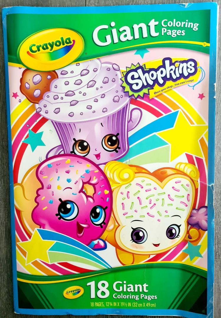 Crayola shopkins giant colouring pages hobbies toys books magazines childrens books on