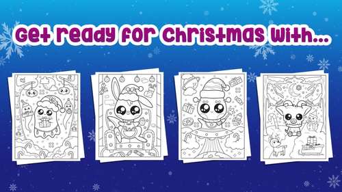Christmas kawaii kingdom christmas coloring pages holiday craft activity