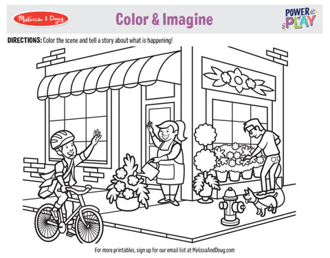 Coloring printables for kids to imagine different occupations melissa doug