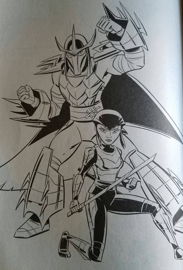 Tmnt karai and shredder coloring page by ninjaturtlefangirl on