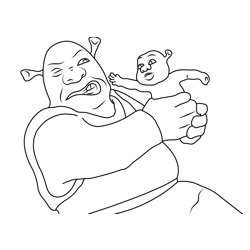 Shrek the third coloring pages for kids printable free download