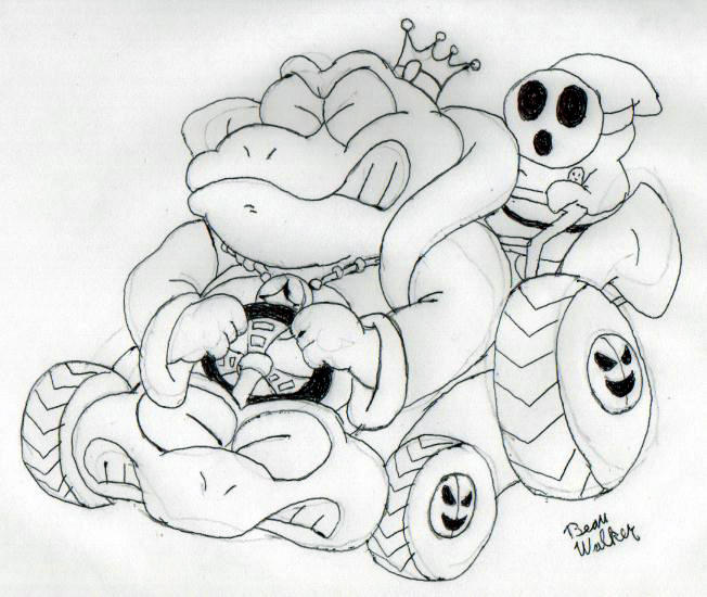 Mario kart wart and shy guy by beau