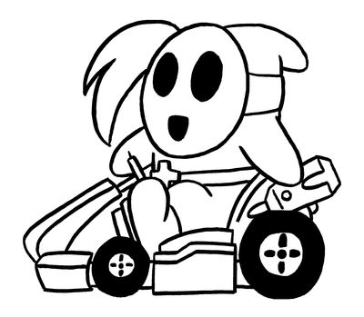 Mario kart stamp