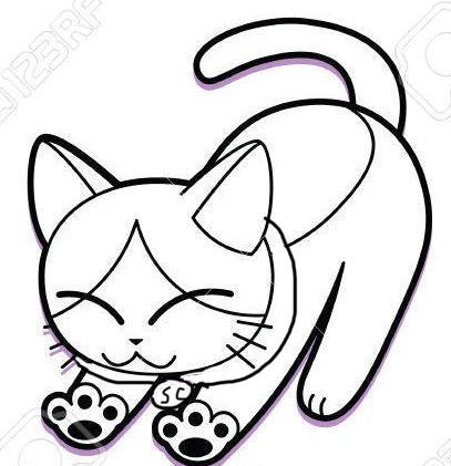 Sunny cat colouring pages for children by pekersweet on