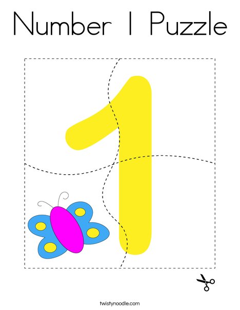 Number puzzle coloring page