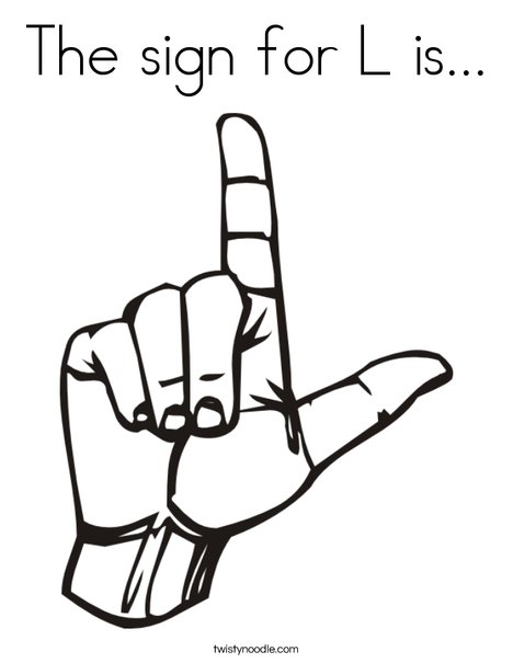 The sign for l is coloring page
