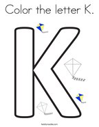 Letter k coloring pages