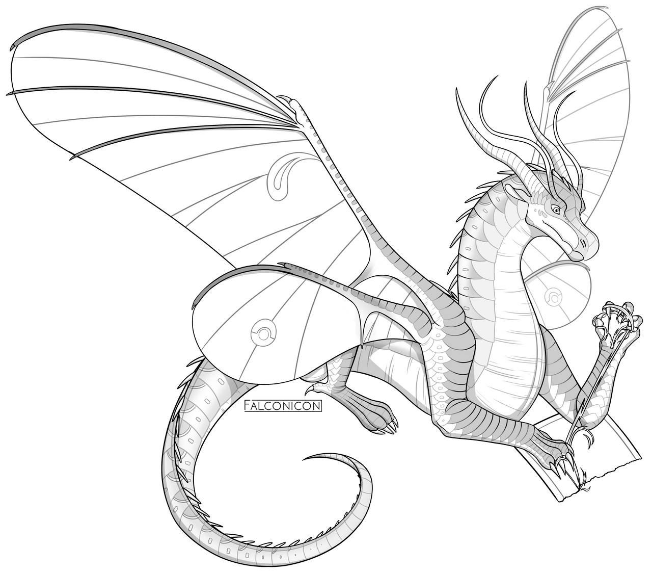 Wings of fire luna silkwing fu base by falconitonic on