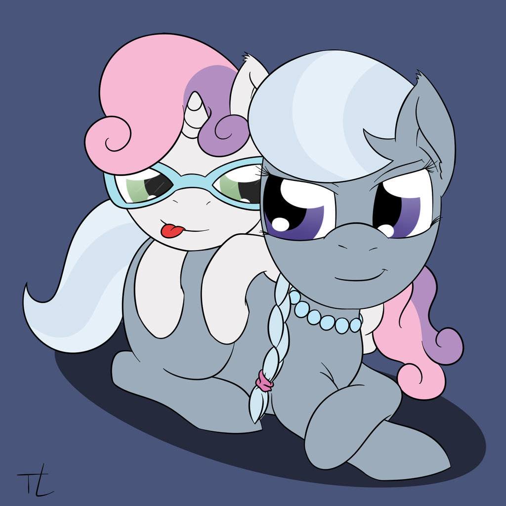 Sweetie belle and silver spoon by thexiiilightning on