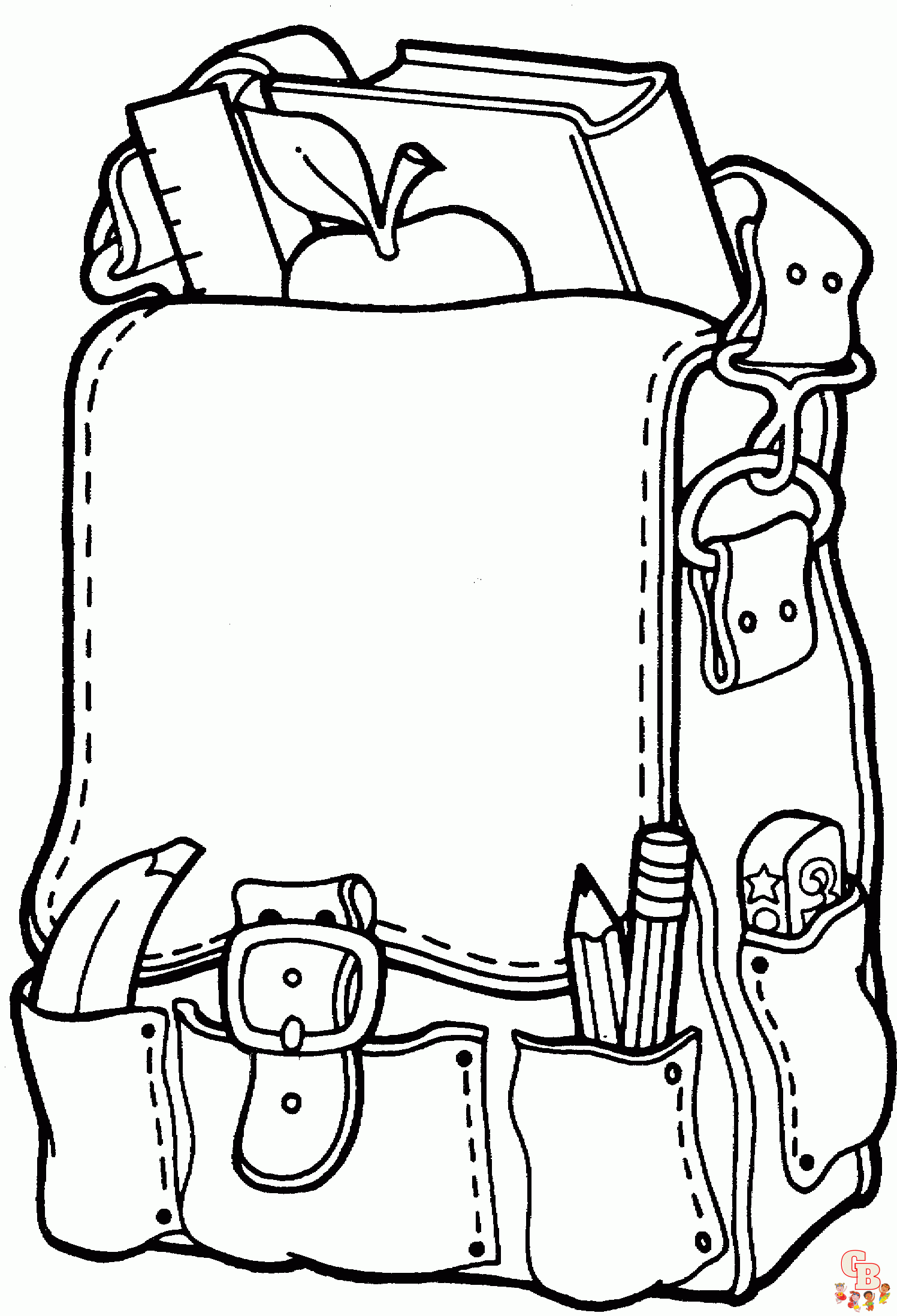Get creative with backpack coloring pages