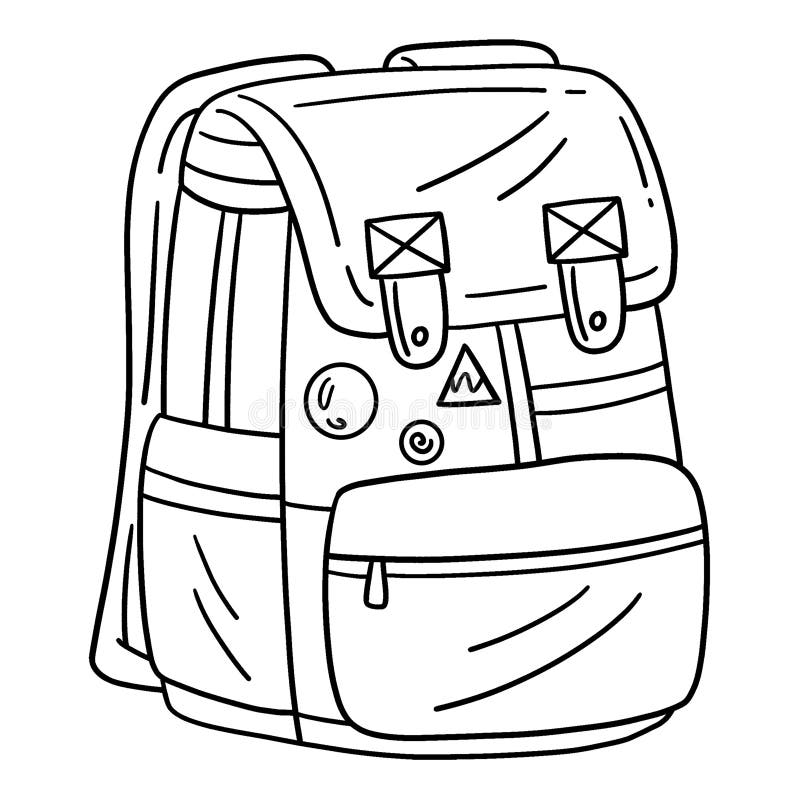 Backpack coloring page stock illustrations â backpack coloring page stock illustrations vectors clipart