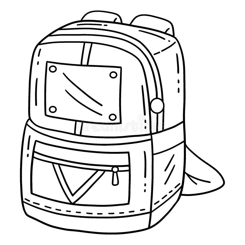 Backpack coloring page stock illustrations â backpack coloring page stock illustrations vectors clipart