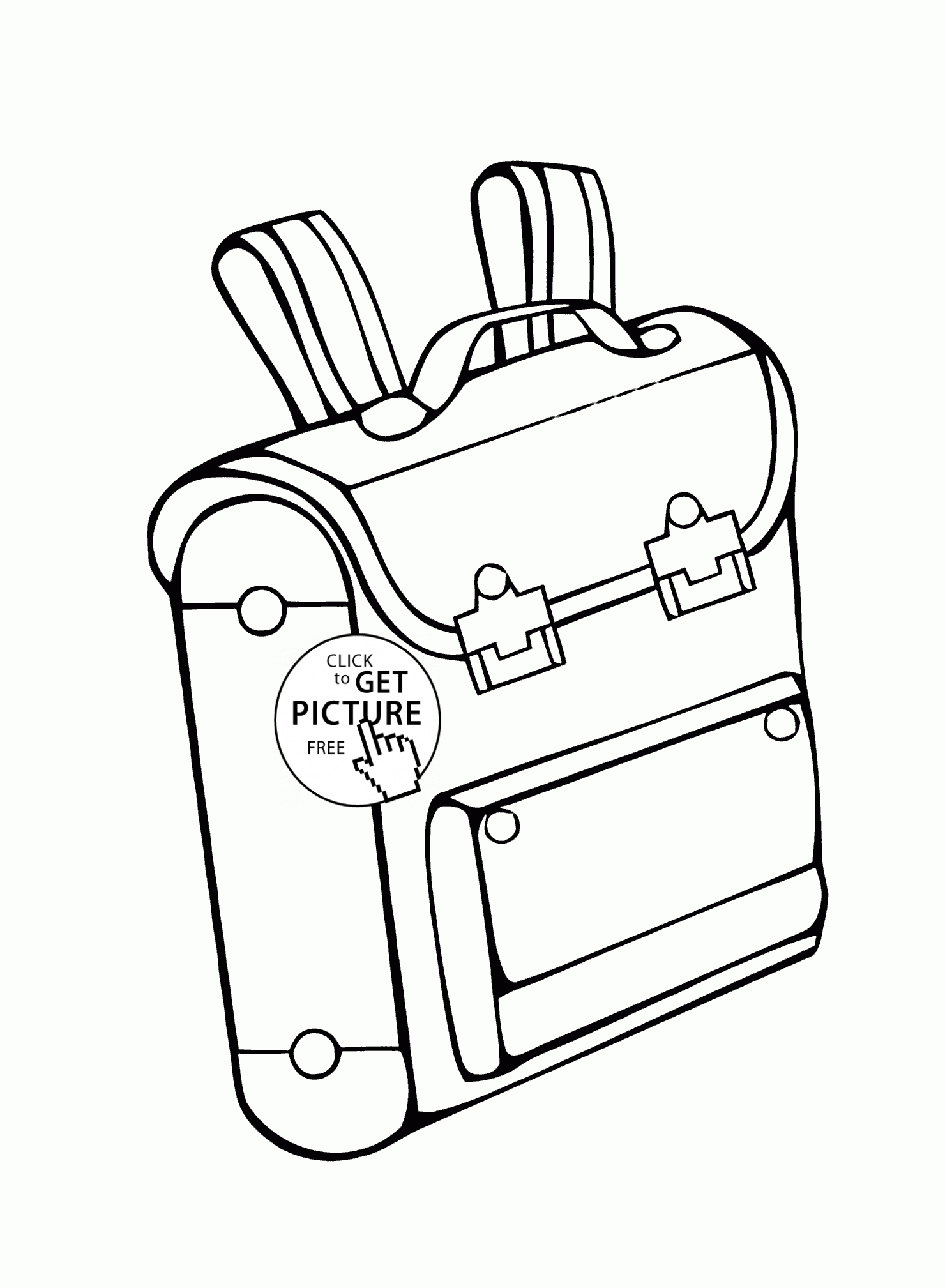 Backpack coloring page for kids back to school coloring pages printables fâ disegni da colorare per bambini pagine da colorare per bambini le idee della scuola