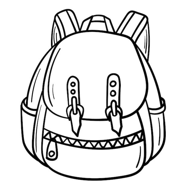 Premium vector a simple backpack for travel and study