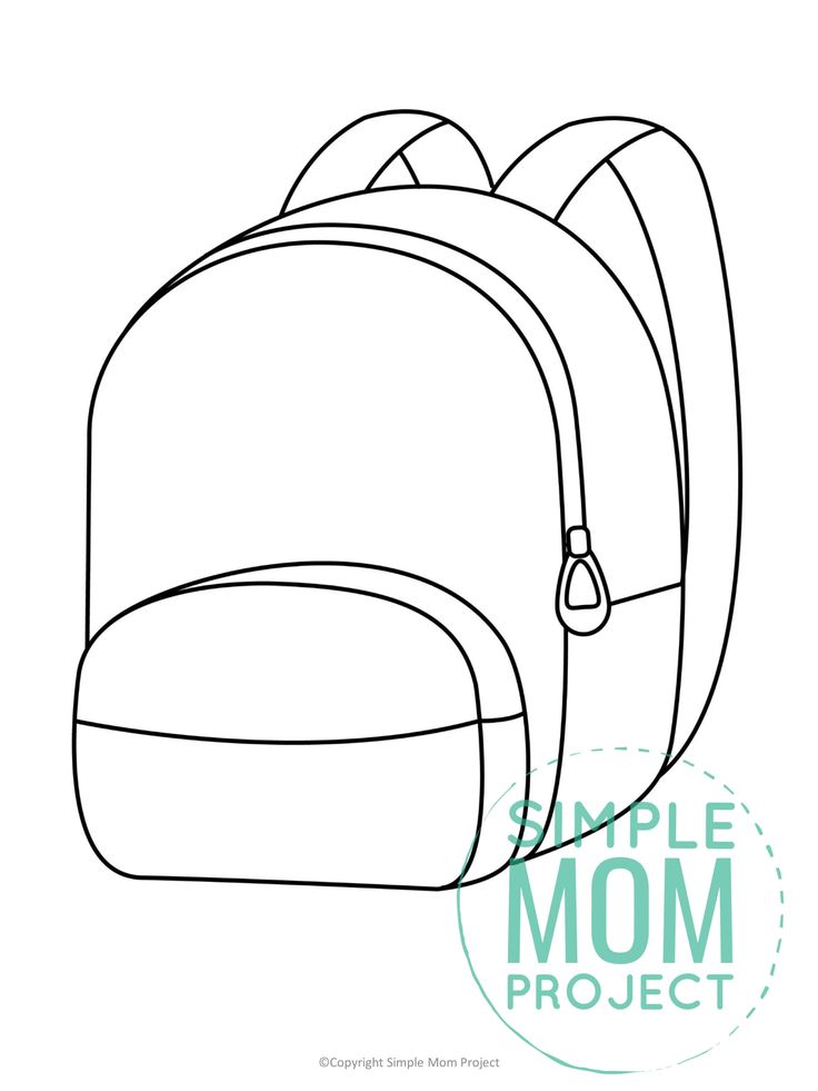 Free printable backpack template back to school crafts backpack craft school coloring pages