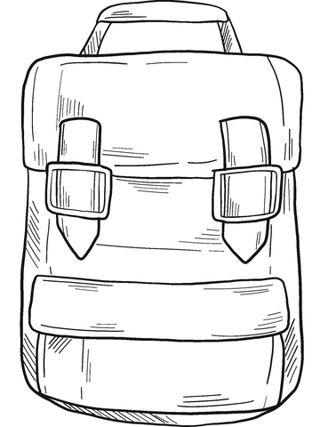 Backpack coloring page free printable coloring pages
