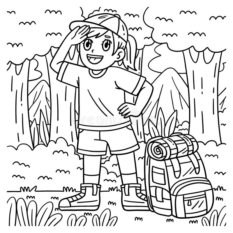 Backpack coloring page stock illustrations â backpack coloring page stock illustrations vectors clipart