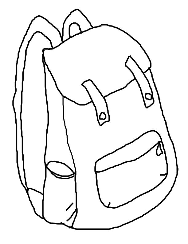 Backpack printable coloring page zeichnen einfach malerei zeichnen