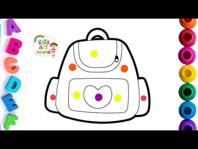 How to draw a school backpack