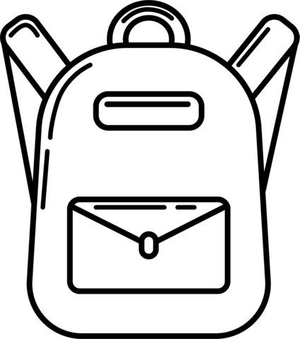 Backpack coloring page free printable coloring pages