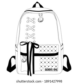 School bag coloring page images stock photos d objects vectors
