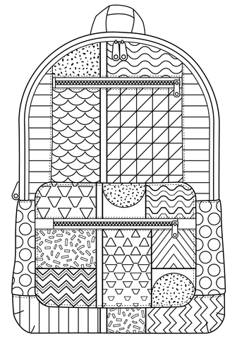 Backpack coloring pages free printable pictures