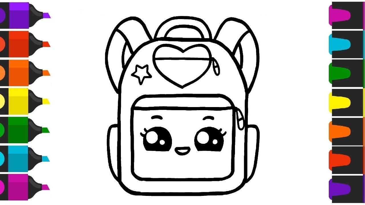 Cute backpack for girls and boys drawing coloring and painting for kids and toddlers