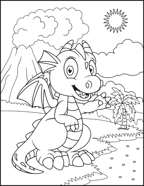 Dragon coloring pages royalty