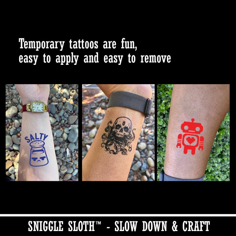Bearded dragon lizard looking back water resistant temporary tattoo set fake body art collection