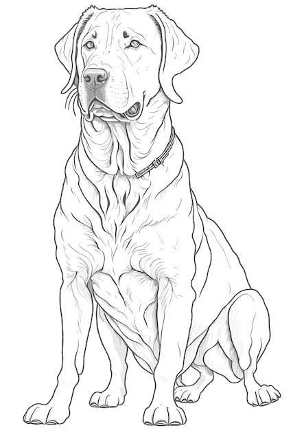 Premium vector free vector dog outline animal concept isolated vector labrador retriever