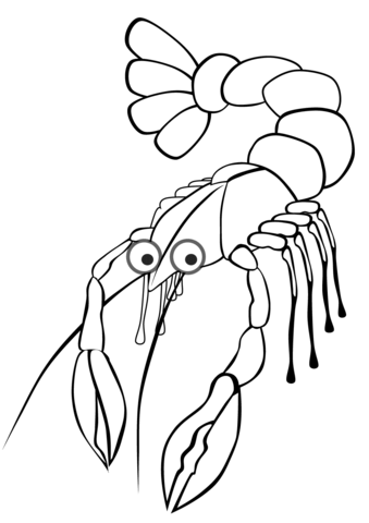 Crayfish coloring page free printable coloring pages