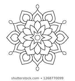 Easy mandalas simple mandala coloring page stock illustration mandala design pattern simple mandala simple mandala design
