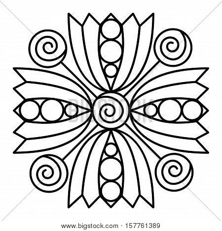 Simple mandala flower vector photo free trial bigstock