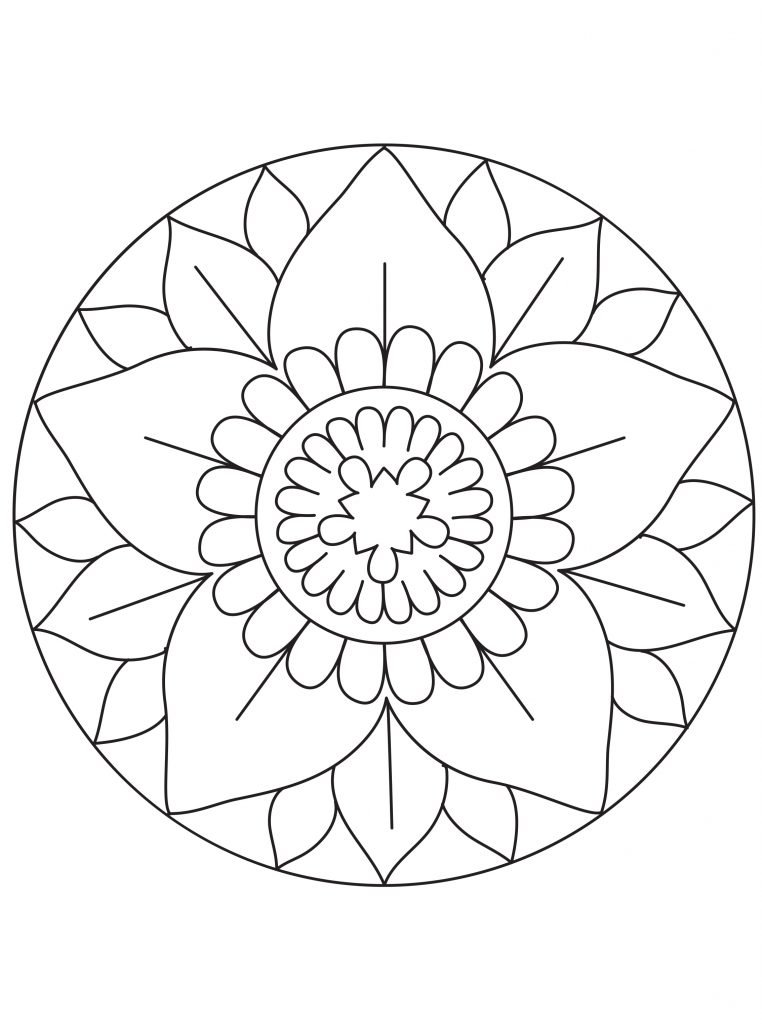Easy mandalas coloring book