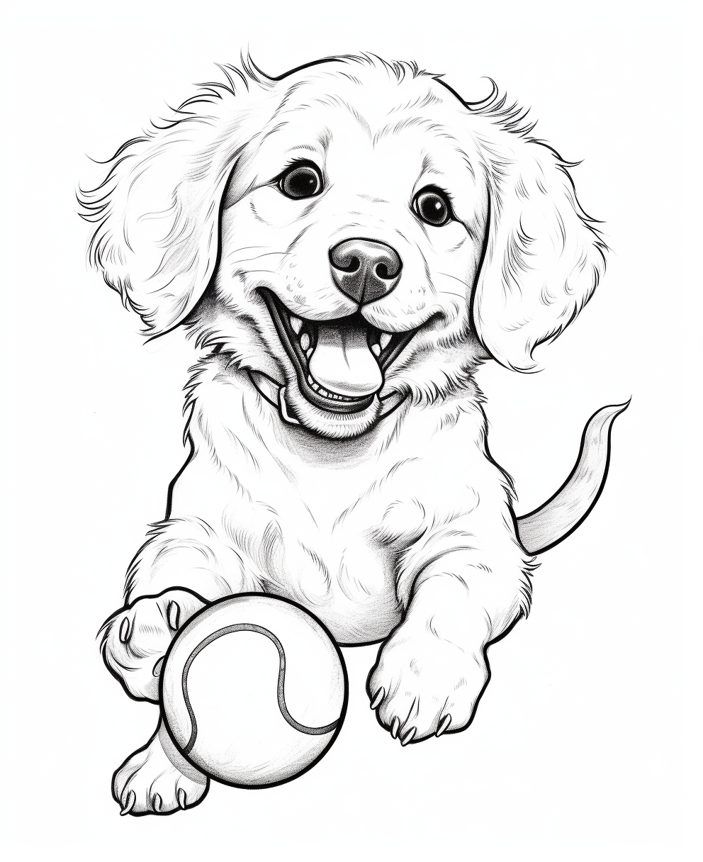 Golden retriever coloring book for children years old coloring pages