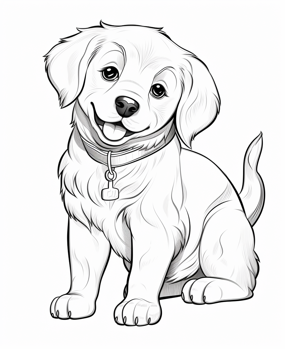 Golden retriever coloring book for children years old coloring pages