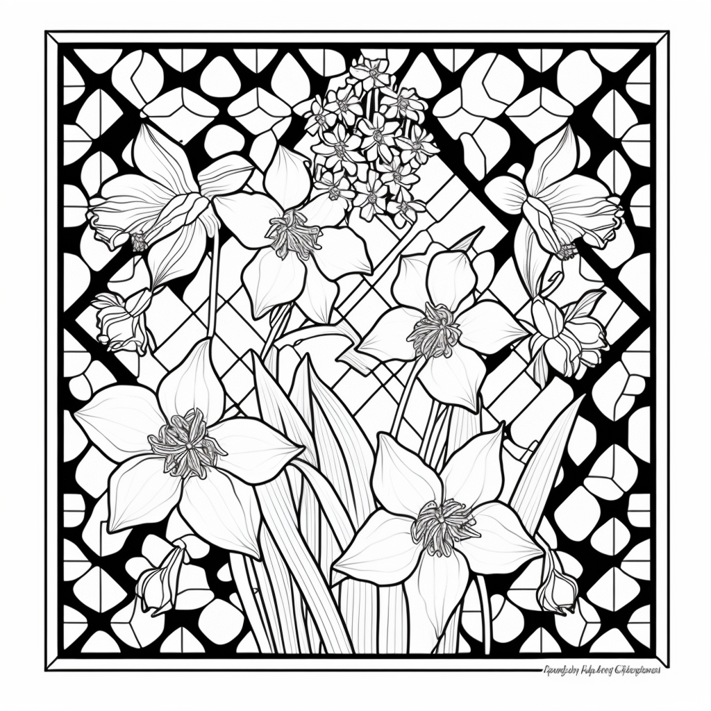 Ai midjourney prompts for geometric flower coloring pages â the ai prompt shop