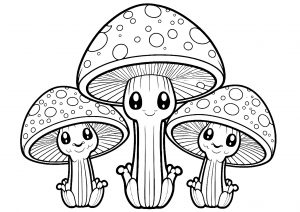 Mushroom coloring page to print