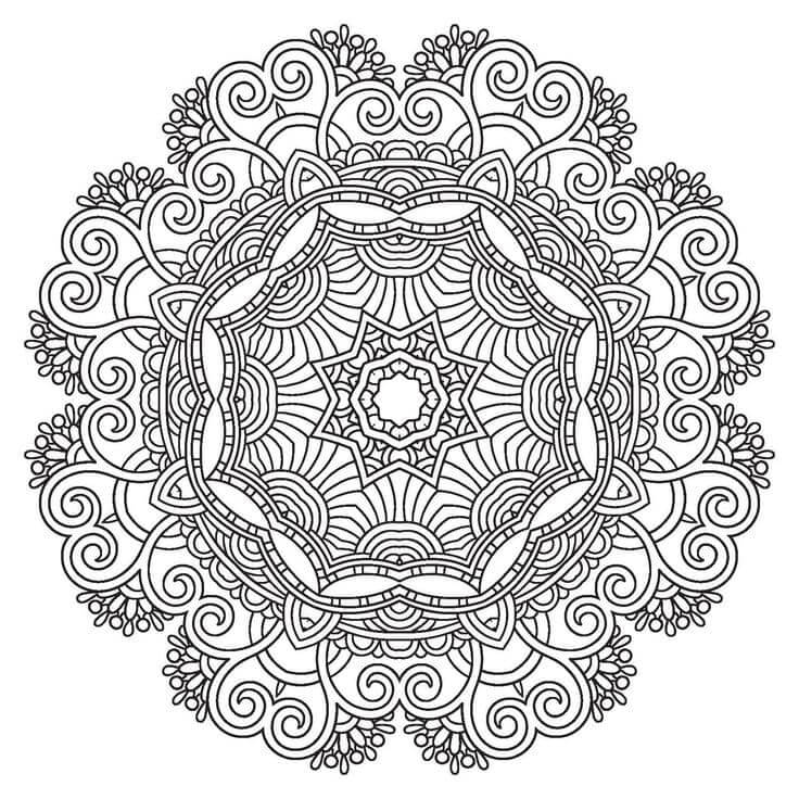 Simple relaxing coloring page